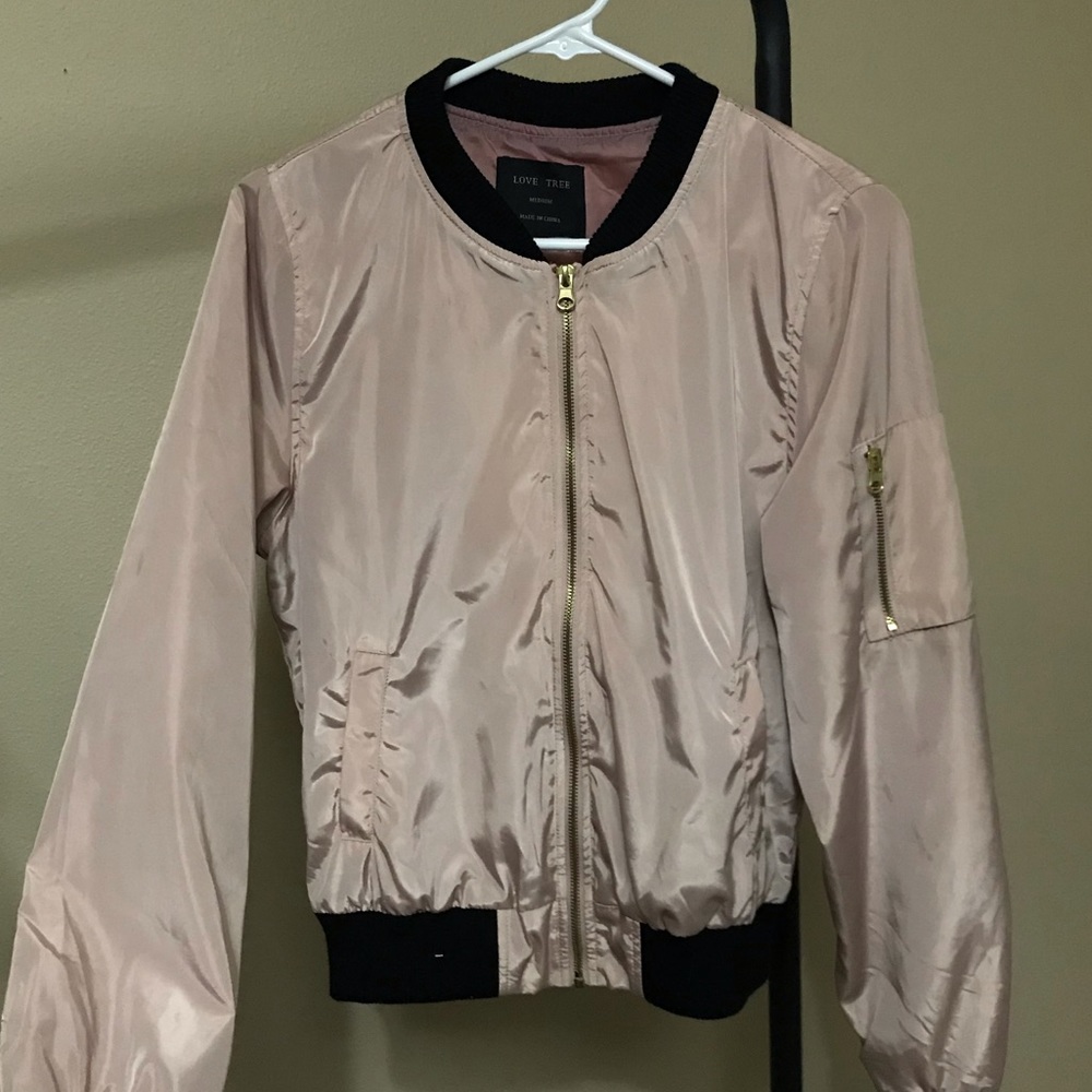 light pink bomber jacket